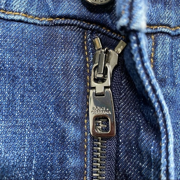 DOLCE & GABBANA Released Hem Flare Jeans High Rise Hippie Boho - Picture 8 of 10